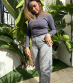 Jean Baggy Taille Haute – Style & Confort au Quotidien – Image 4